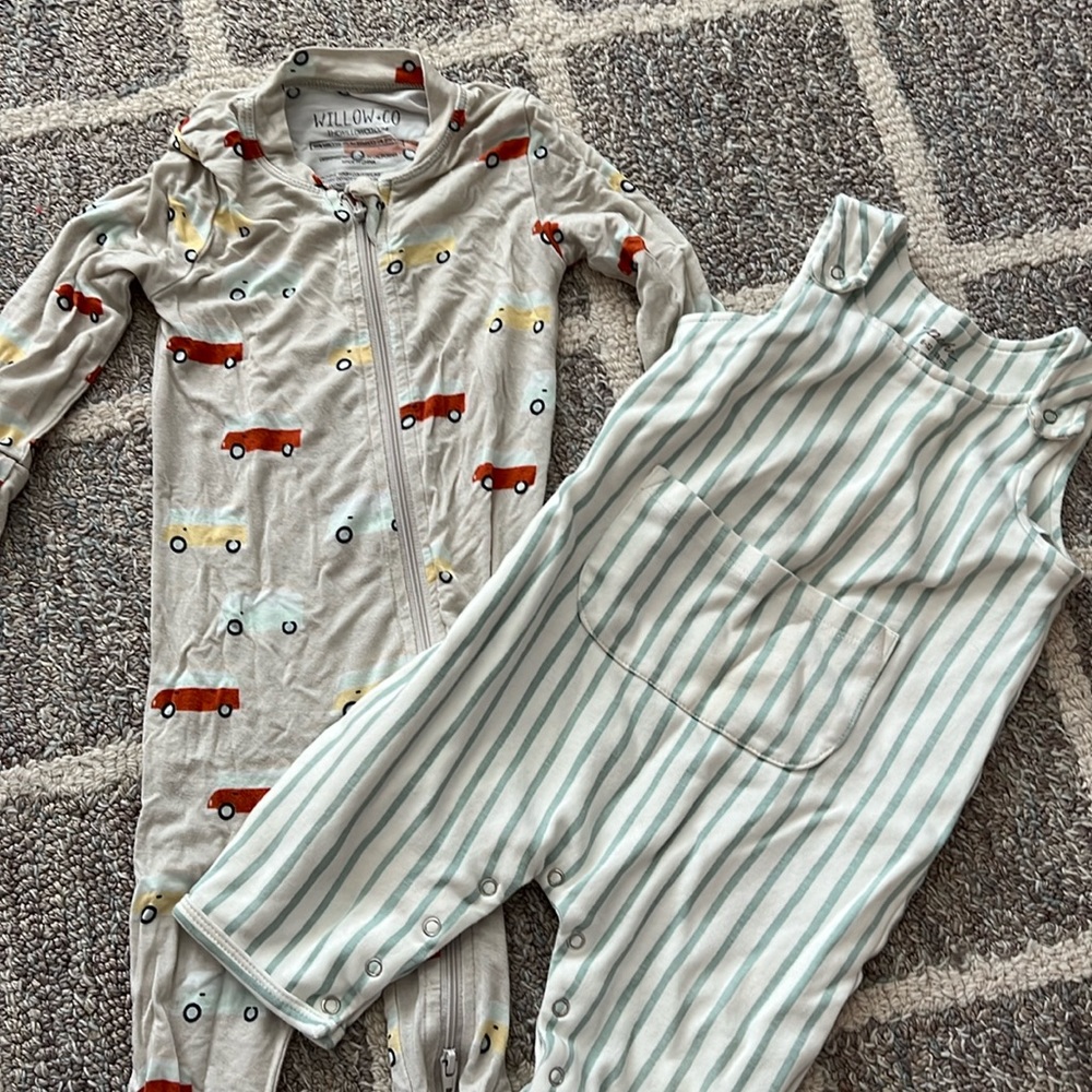Jammie and romper set 6-12 months
